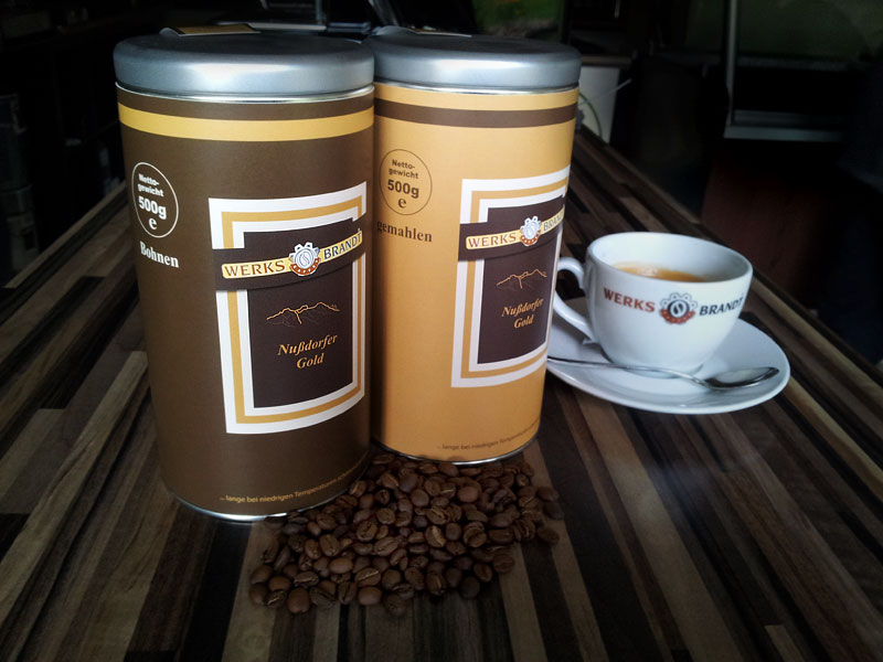 WERKSBRANDT Kaffeerösterei - Kaffeeladen am Dorfweiher - Nussdorfer Gold in Dosen
